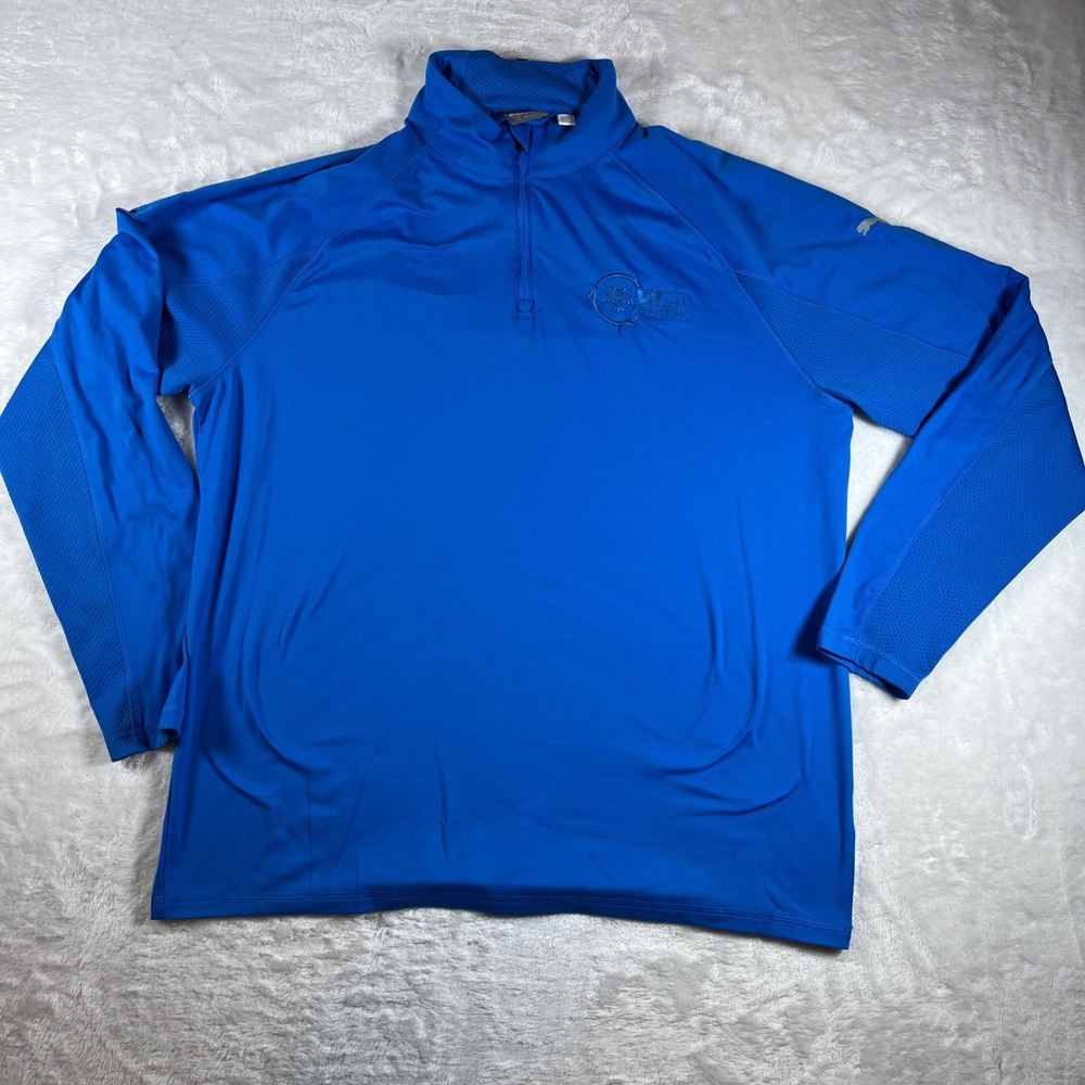Puma Waste Management Open 1/4 Zip Pull Over Warm Cell Jacket Fabric Tag Cut Off